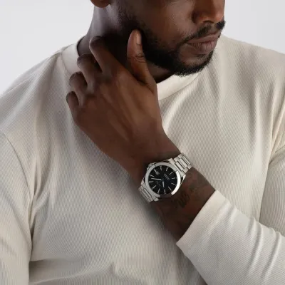 Hugo Boss Turquoise Strike black grooved dial Watch